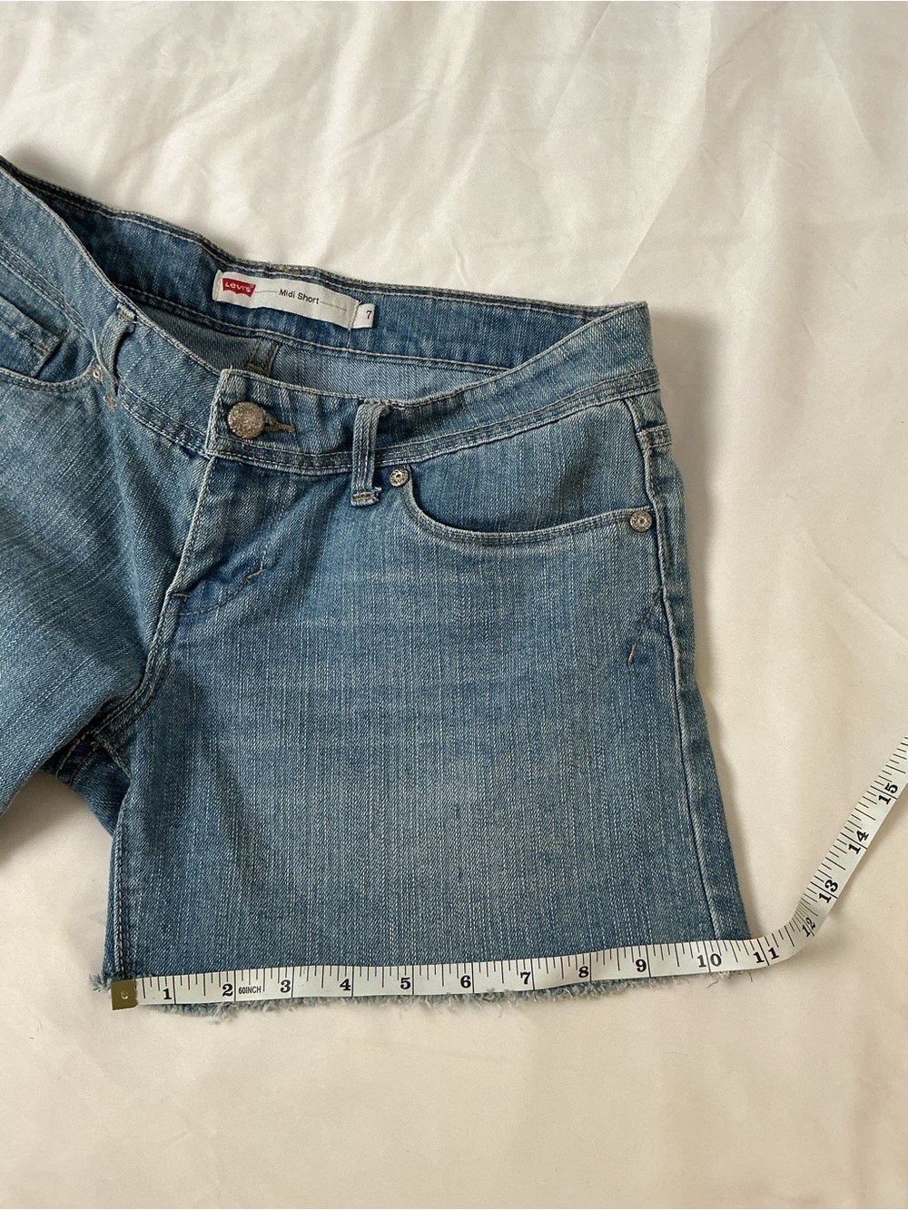 Levi's Light Blue Denim Cutoff Shorts - Picture 6 of 9